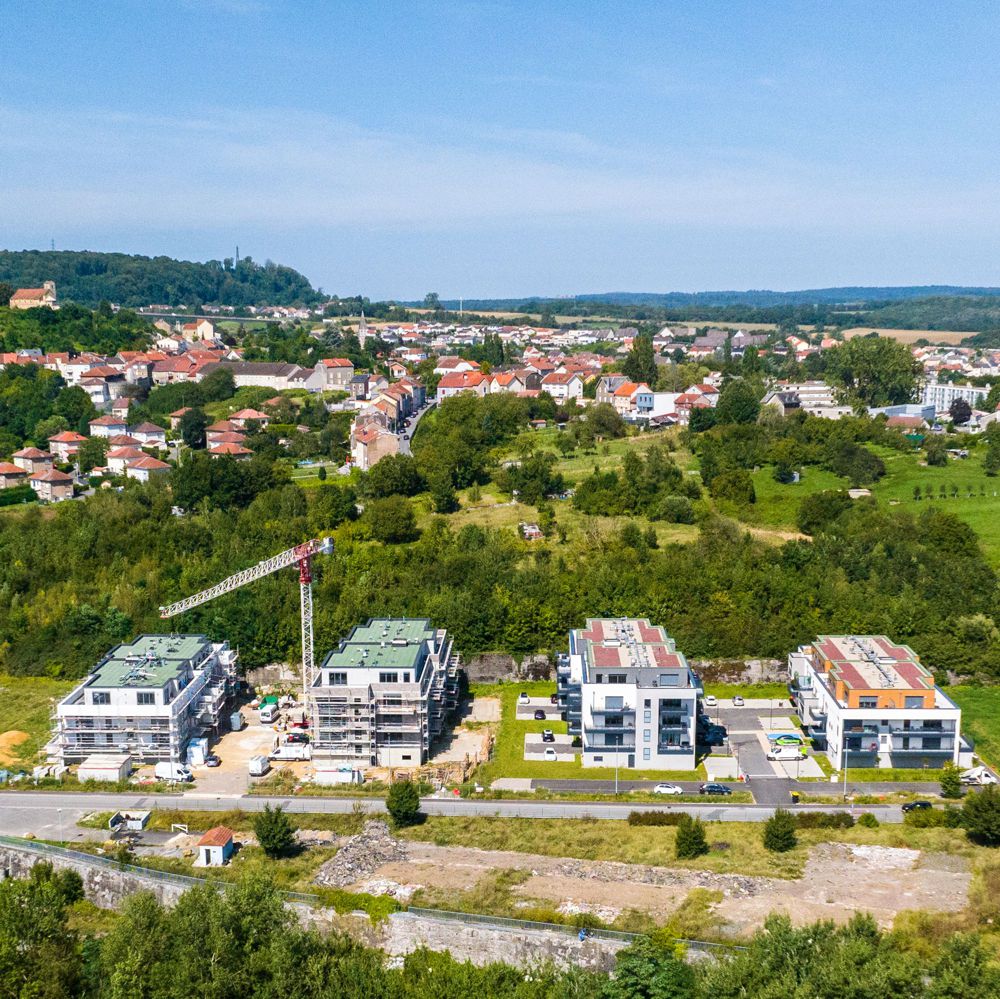 Logements collectifs en construction à Mont-Saint-Martin